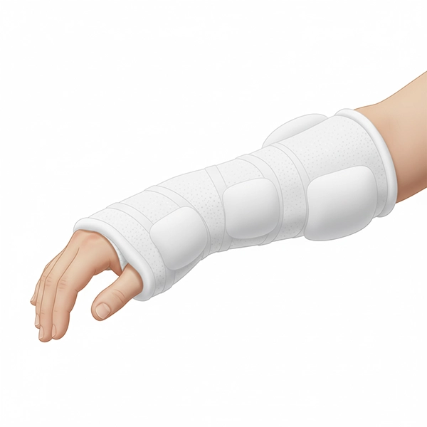 لایه‌های تقویتی و لبه‌گیری مرتب در گچ فایبرگلاس برای افزایش راحتی و ایمنی بیمار