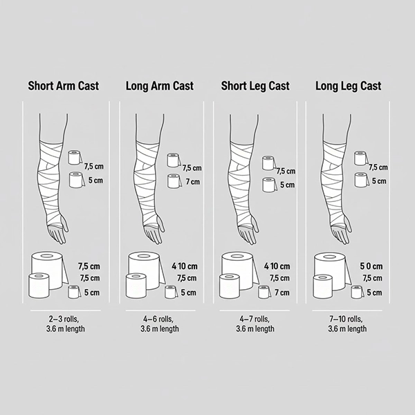 انتخاب طول رول بر پایه نوع کست؛ مقایسه کاربردی Short Arm، Long Arm، Short Leg و Long Leg