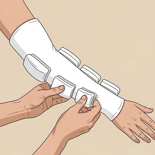 پوشش و محافظت پوستی مناسب قبل از گچ‌گیری با پدینگ و استاکینت